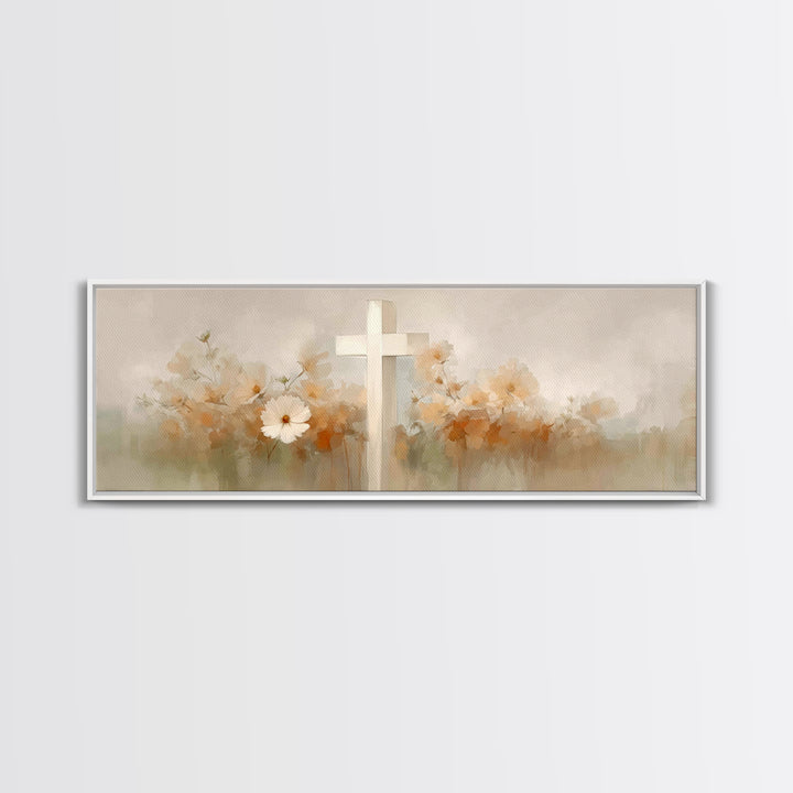 Blooming Hope, Framed Canvas Print, Christian Art Canvas, Christian Wall Art, Panoramic Print, Christian Art, Christian Gift