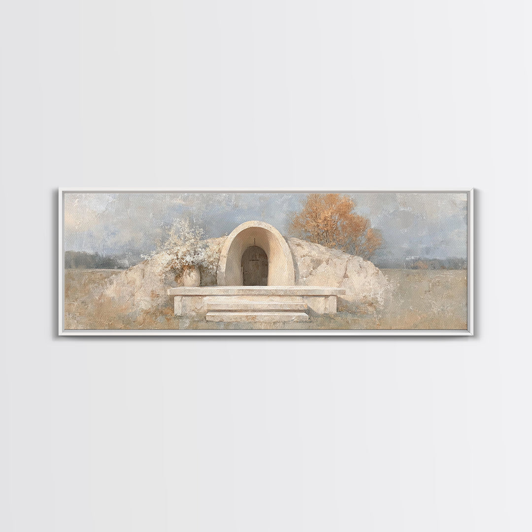 Risen Dawn | Framed Canvas Print | Christian Wall Art | Christian Art Canvas | Panoramic Art | Christian Art | Christian Gift