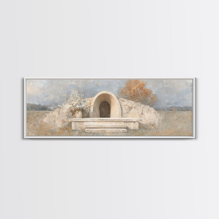 Risen Dawn | Framed Canvas Print | Christian Wall Art | Christian Art Canvas | Panoramic Art | Christian Art | Christian Gift