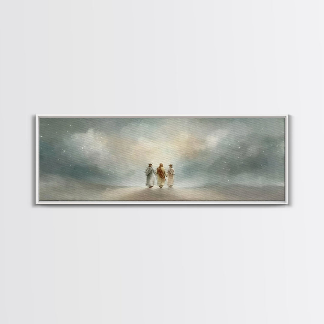 Guided By Glory | Framed Canvas Print | Christian Wall Art | Christian Art Canvas | Panoramic Art | Christian Art Gift | Christmas Wall Art