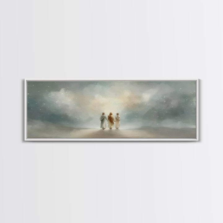 Guided By Glory | Framed Canvas Print | Christian Wall Art | Christian Art Canvas | Panoramic Art | Christian Art Gift | Christmas Wall Art