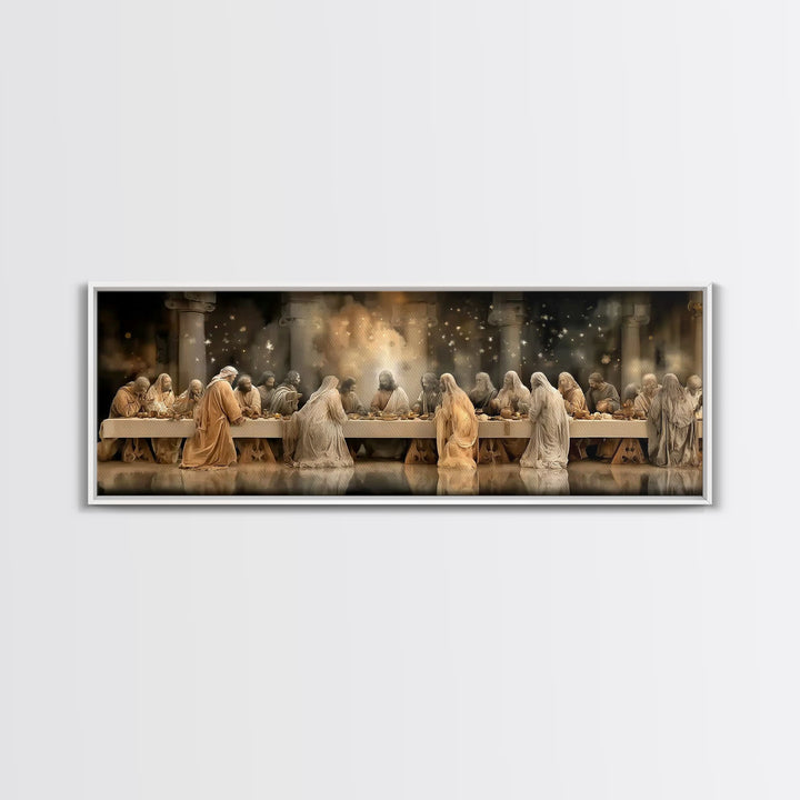 Heavenly Arrival – Framed Canvas Print – Christian Wall Art – Christian Art Canvas – Extra Wide Art – Christian Painting