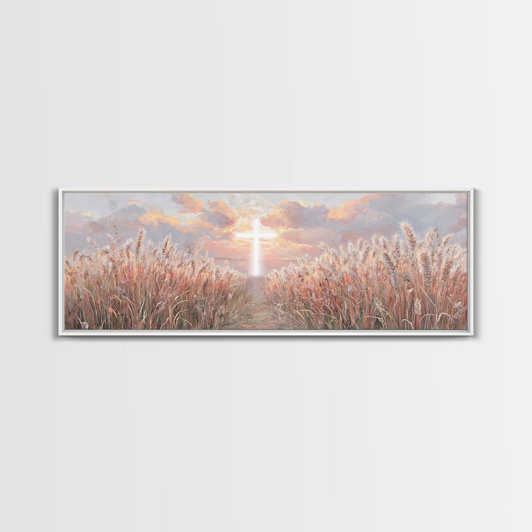 Cross Of Renewal – Framed Canvas Print – Christian Art Canvas – Christian Wall Art – Panoramic Wall Art – Christian Art