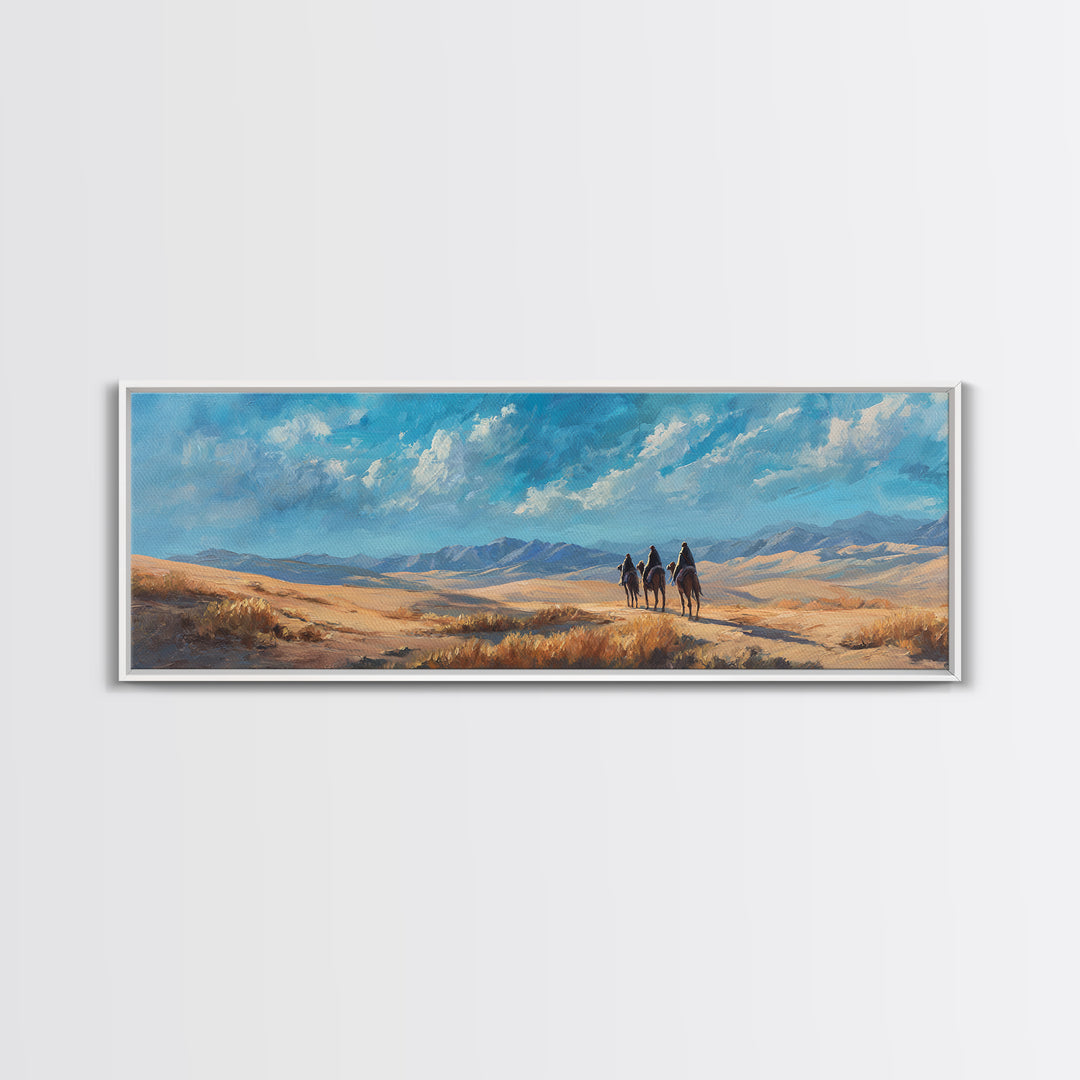 Holy Caravan – Framed Canvas Print – Christian Art Canvas – Jesus Painting – Panoramic Painting – Christian Wall Art