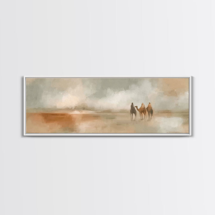 Wandering Saints | Framed Canvas Print | Christian Wall Art | Jesus Painting | Panoramic Art | Christian Art Canvas