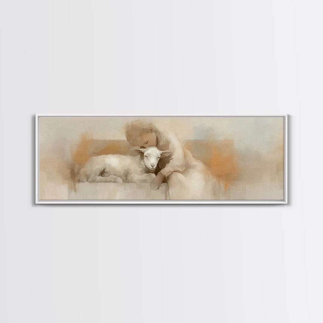 Holy Innocence | Framed Canvas Print | Christian Art | Panoramic Frame | Christian Christmas Art | Framed Christian Art | Christian Paintin