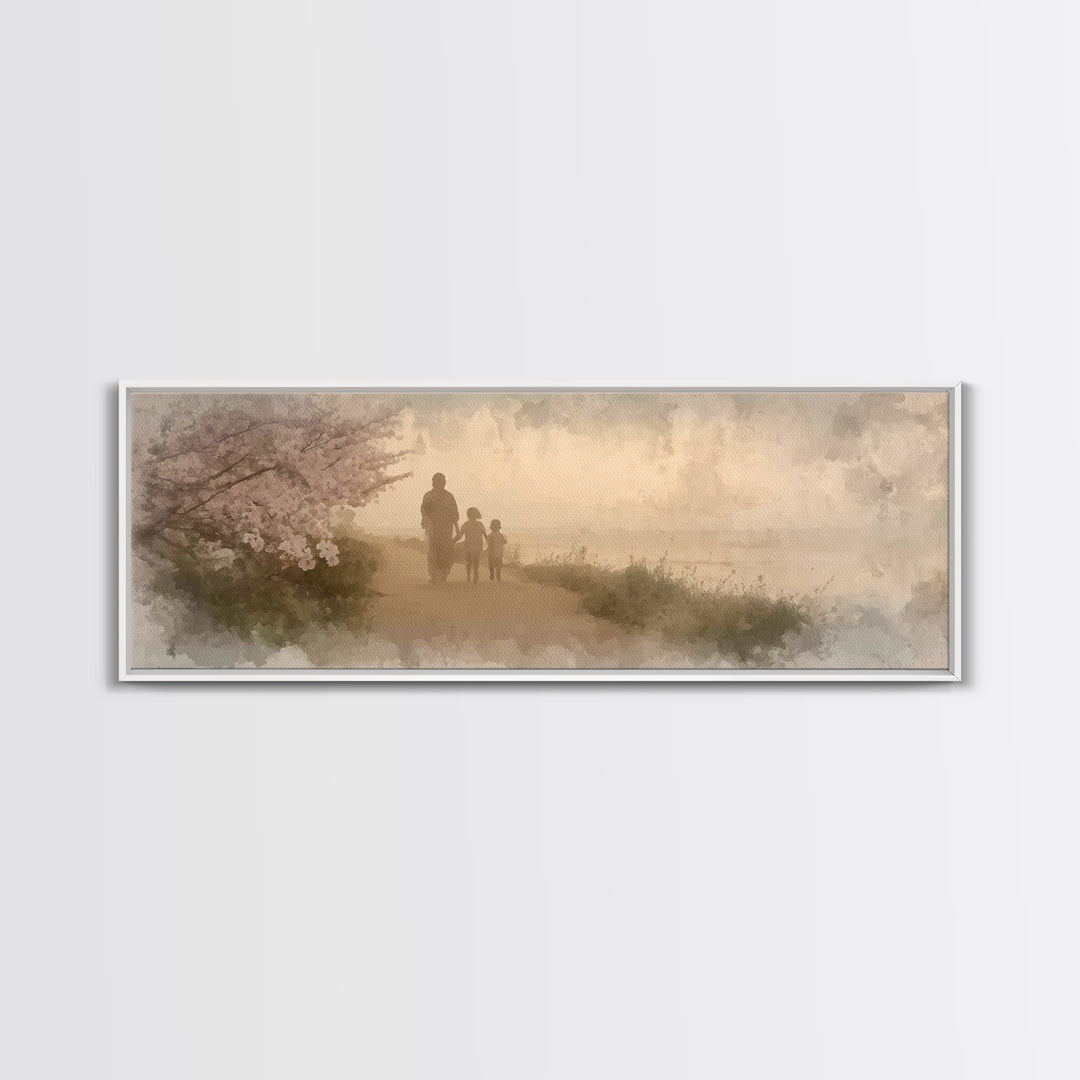 Guiding Light | Framed Canvas Print | Christian Art Canvas | Panoramic Art | Jesus Painting | Modern Christian Art | Christmas Wall Art
