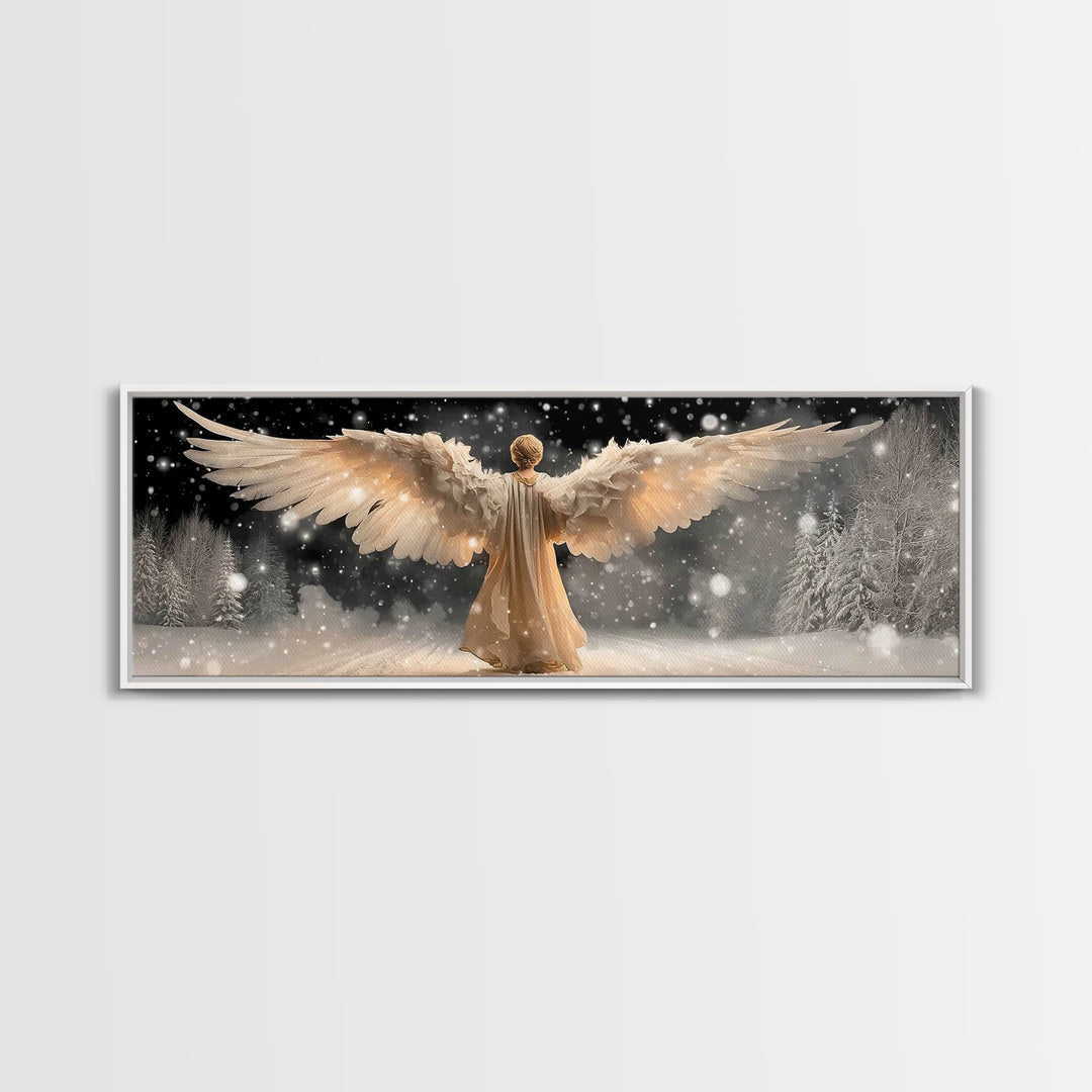 Wings Of Glory | Framed Canvas Print | Panoramic Art | Christian Wall Art | Christian Art Canvas | Christmas Art | Christian Gift