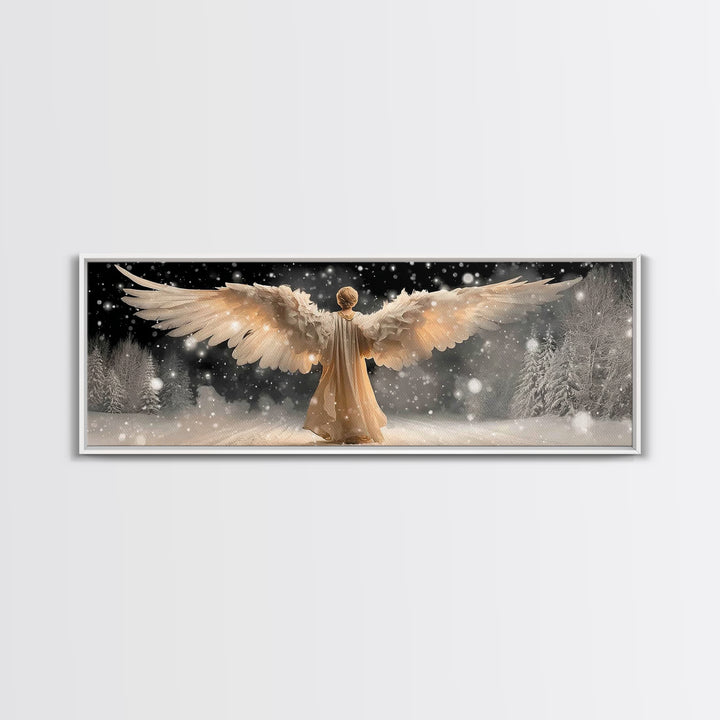Wings Of Glory | Framed Canvas Print | Panoramic Art | Christian Wall Art | Christian Art Canvas | Christmas Art | Christian Gift