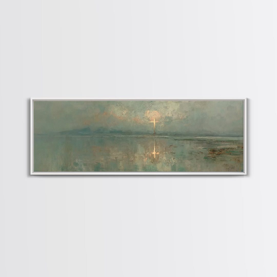 The Eternal Horizon – Framed Canvas Print – Christian Wall Art – Panoramic Art – Christian Art Canvas – Jesus Painting – Christian Christma