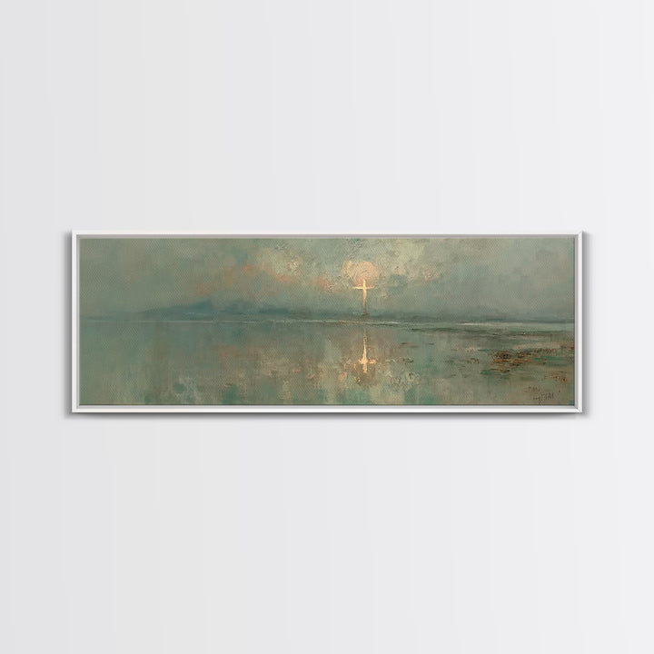 The Eternal Horizon – Framed Canvas Print – Christian Wall Art – Panoramic Art – Christian Art Canvas – Jesus Painting – Christian Christma