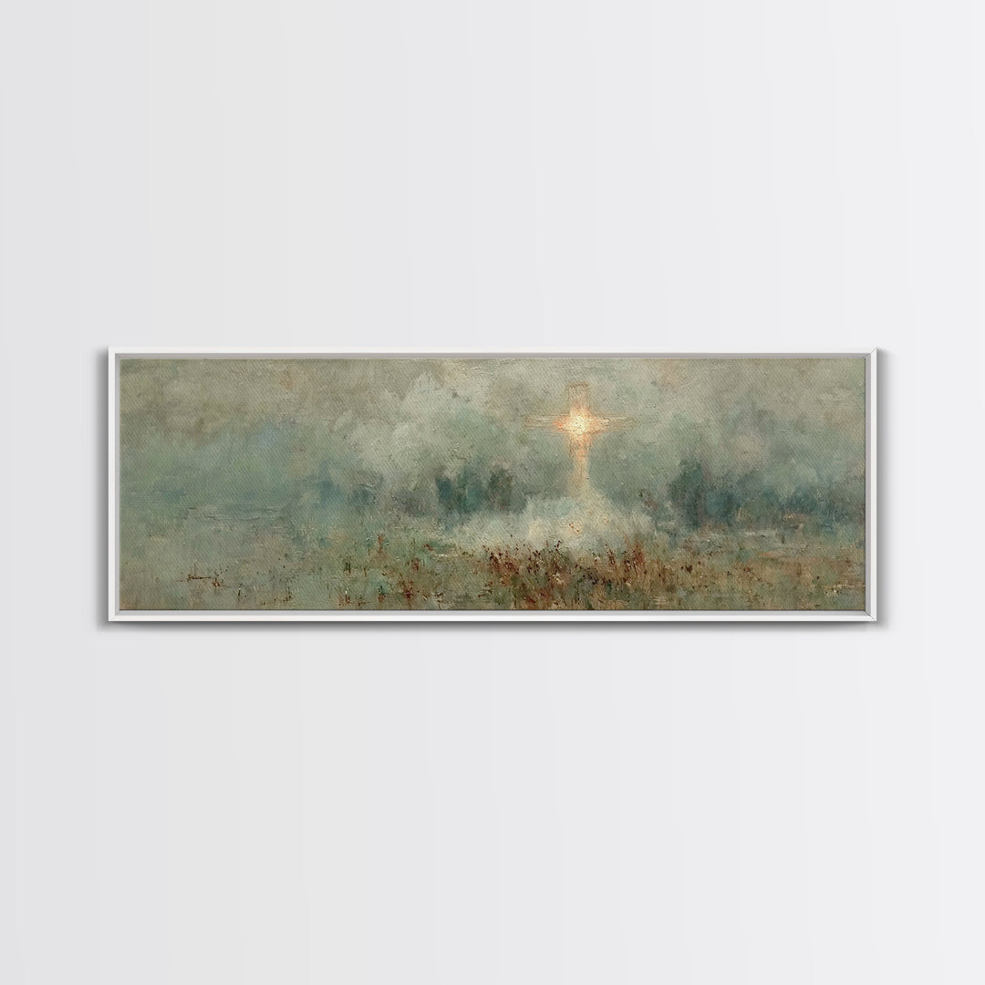Radiant Salvation – Framed Canvas Print – Christian Wall Art – Christian Art Canvas – Jesus Painting – Christian Christmas Art – Panoramic