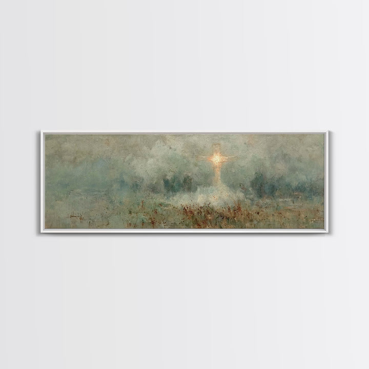 Radiant Salvation – Framed Canvas Print – Christian Wall Art – Christian Art Canvas – Jesus Painting – Christian Christmas Art – Panoramic