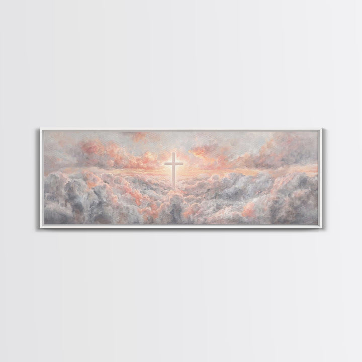 Dawn Of Renewal | Framed Canvas Print | Christian Wall Art | Christian Art Canvas | Christian Painting | Christmas Art Prints | Panoramic P