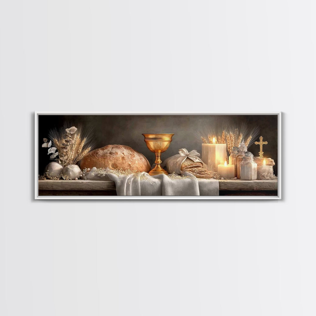 Graceful Harvest | Framed Canvas Print | Christian Wall Art | Christian Christmas Art | Panoramic Print | Christian Art Canvas