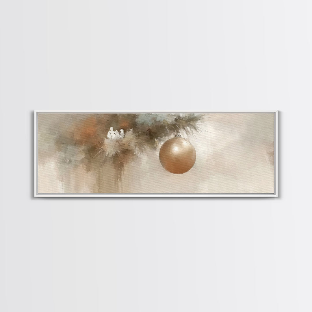 Gentle Advent Calm – Framed Canvas Print – Christmas Art – Panoramic Frame – Christian Wall Art – Modern Christian Art – Christmas Canvas W