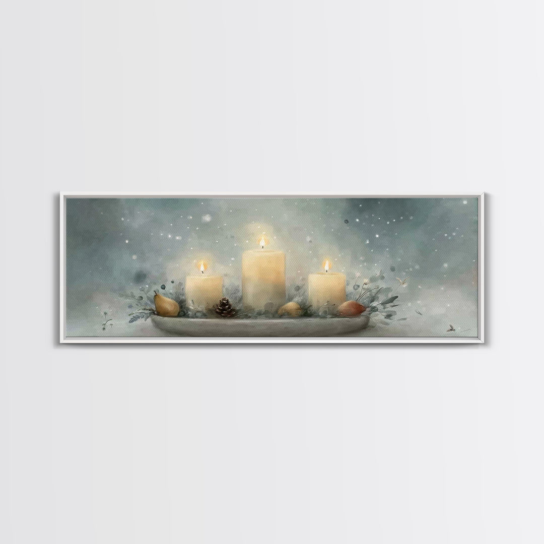 Advent Peace, Framed Canvas Print, Christian Christmas Art, Panoramic Painting, Christian Art Canvas, Christian Wall Art