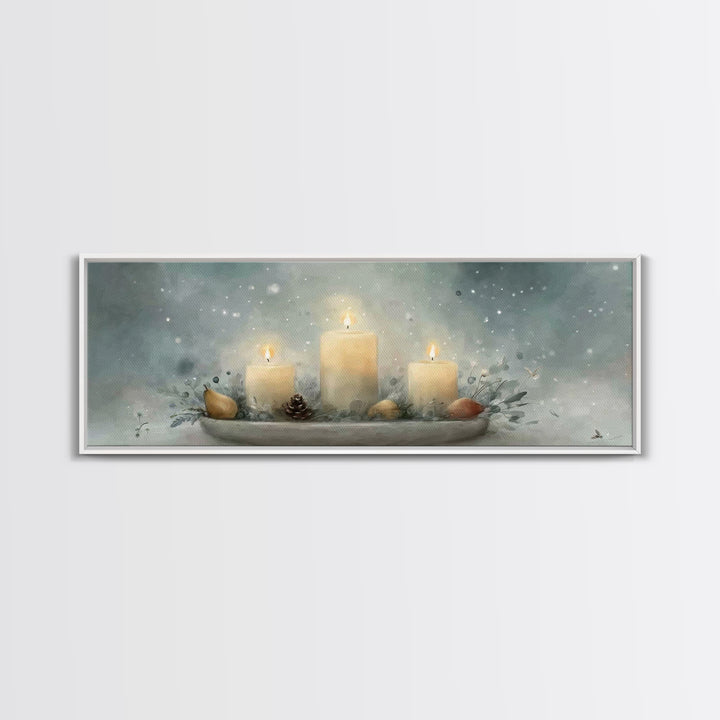 Advent Peace, Framed Canvas Print, Christian Christmas Art, Panoramic Painting, Christian Art Canvas, Christian Wall Art