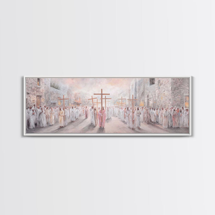 Way Of The Faithful – Framed Canvas Print – Christian Wall Art – Panoramic Frame – Christian Art Canvas – Modern Christian Art – Christian