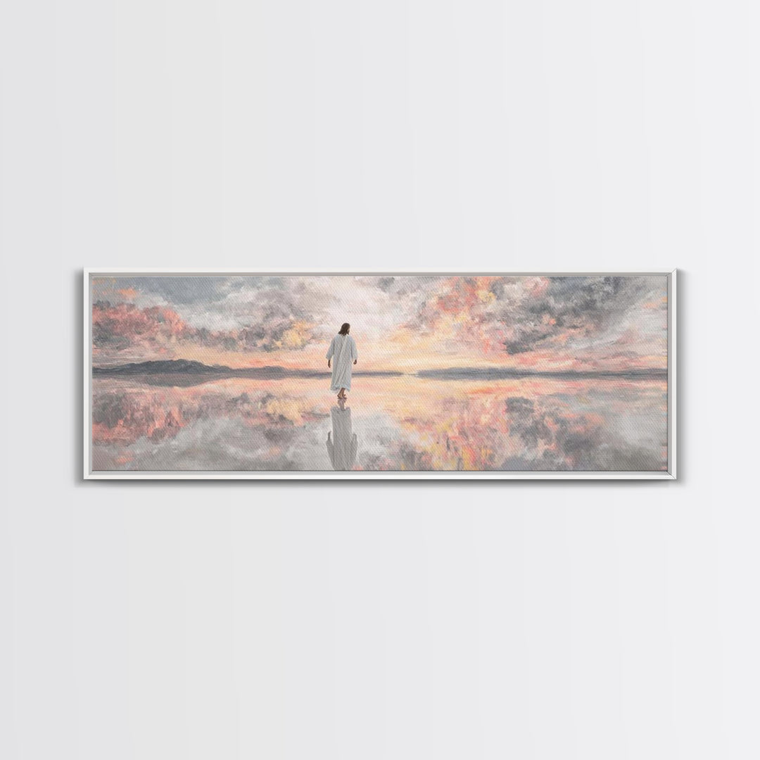 Dawn Of Hope | Framed Canvas Print | Christian Wall Art | Christian Art Canvas | Panoramic Art | Modern Christian Painting