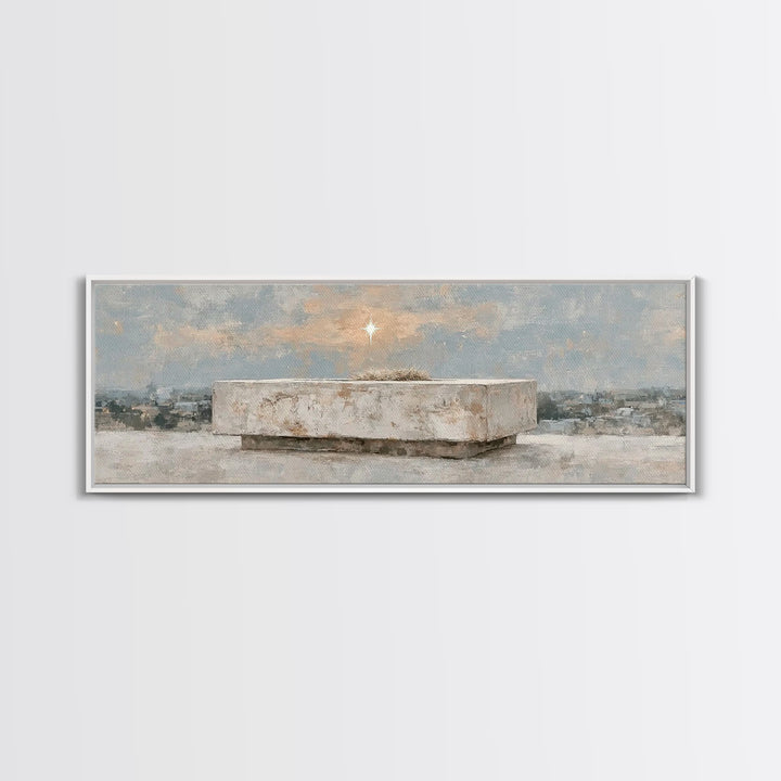 Star of Bethlehem Hope – Framed Canvas Print – Panoramic Art – Christian Wall Art – Christmas Art – Christian Art Canvas – Christian Christ
