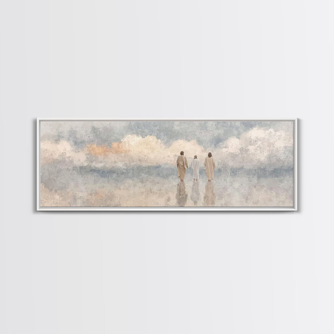Heavenly Companions | Framed Canvas Print | Christian Art | Christian Art Canvas | Large Christian Painting | Panoramic Frame | Christian W