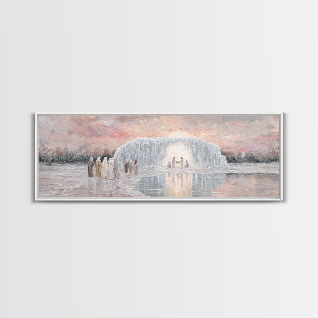 Radiant Birth Sky, Framed Canvas Print, Panoramic Art, Christian Christmas Art, Christian Wall Art, Christmas Art Prints, Christian Art Can