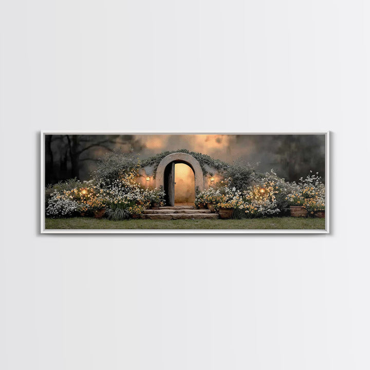 Garden Of Hope – Framed Canvas Print – Christian Wall Art – Christian Art Canvas – Jesus Painting – Panoramic Art – Christian Christmas Art
