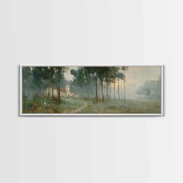 Pathway To Worship – Framed Canvas Print – Panoramic Art – Christian Art Canvas – Christian Painting – Christian Wall Art – Christian Chris