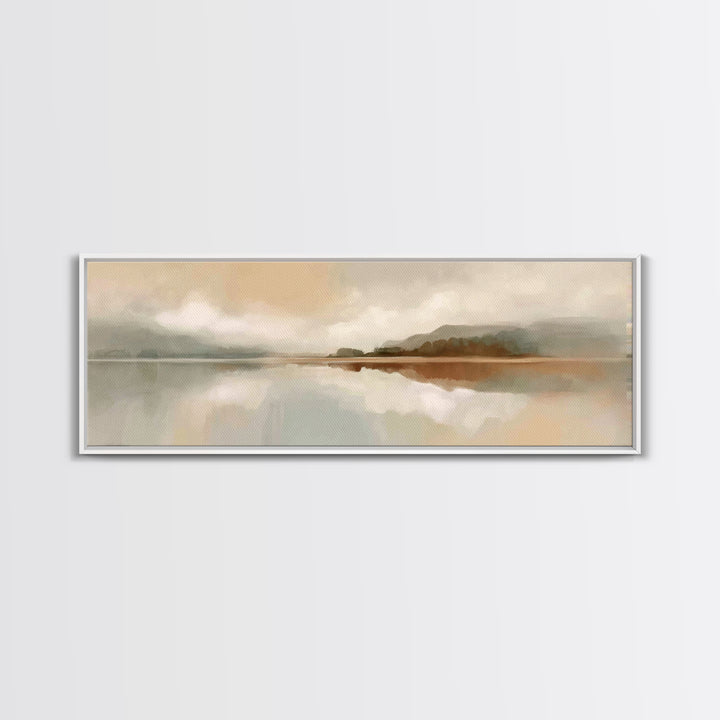 Soft Valley Grace | Framed Canvas Print | Christian Art Work | Panoramic Art | Christian Wall Art | Christian Art Gift | Modern Christian A