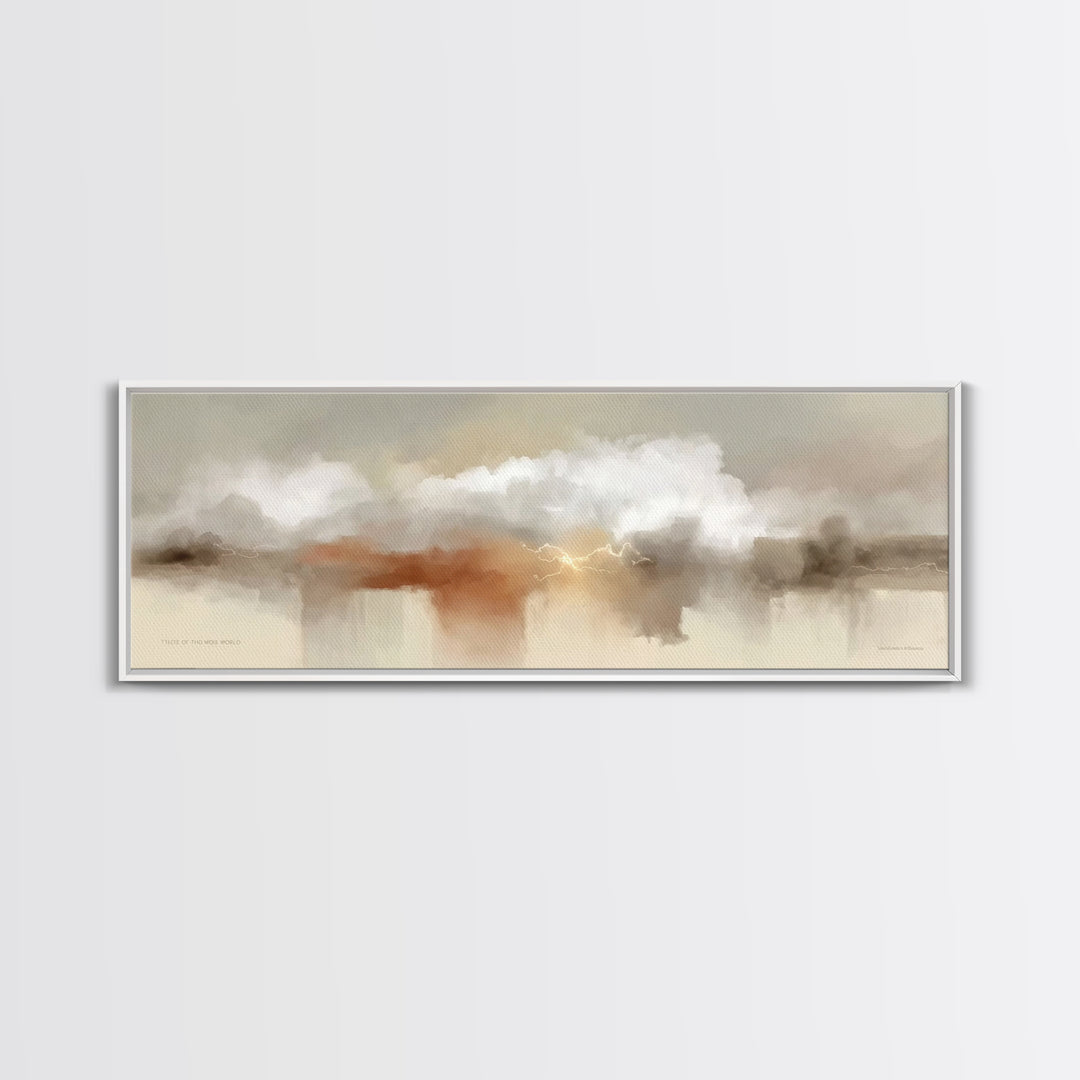 Storm Of Glory | Framed Canvas Print | Christian Art Canvas | Panoramic Painting | Christian Wall Art | Modern Christian Art | Christian Gi