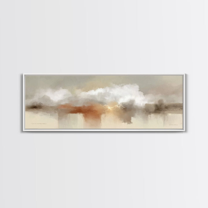 Storm Of Glory | Framed Canvas Print | Christian Art Canvas | Panoramic Painting | Christian Wall Art | Modern Christian Art | Christian Gi