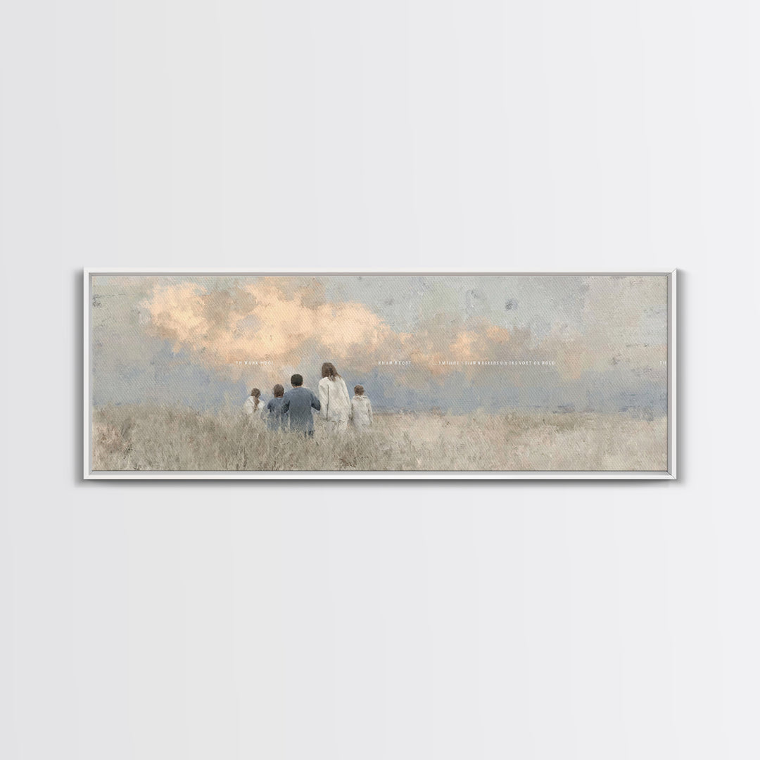 Promise Of Gathering, Framed Canvas Print, Christian Painting, Panoramic Frame, Christian Art Canvas, Christian Wall Art, Christian Christm