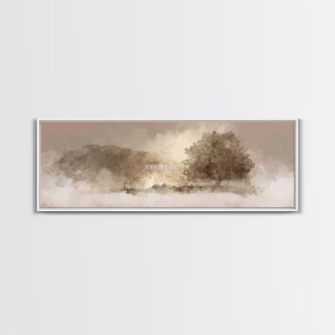 Valley Of His Light, Framed Canvas Print, Christian Art Canvas, Panoramic Painting, Christian Wall Art, Christian Art Gift, Subtle Christia