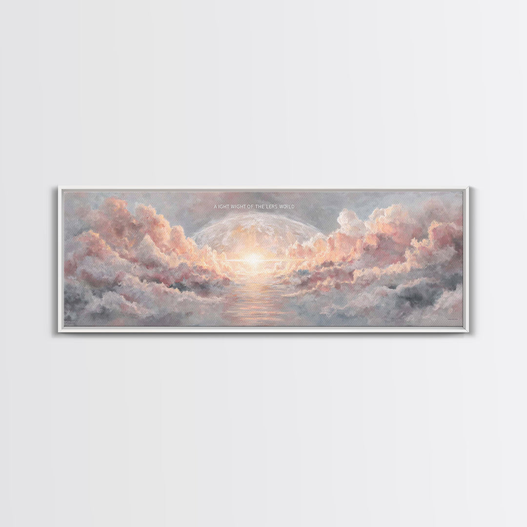 Heavenly Dawn Light – Framed Canvas Print – Christian Wall Art – Christian Art Canvas – Panoramic Art – Jesus Painting – Christmas Art