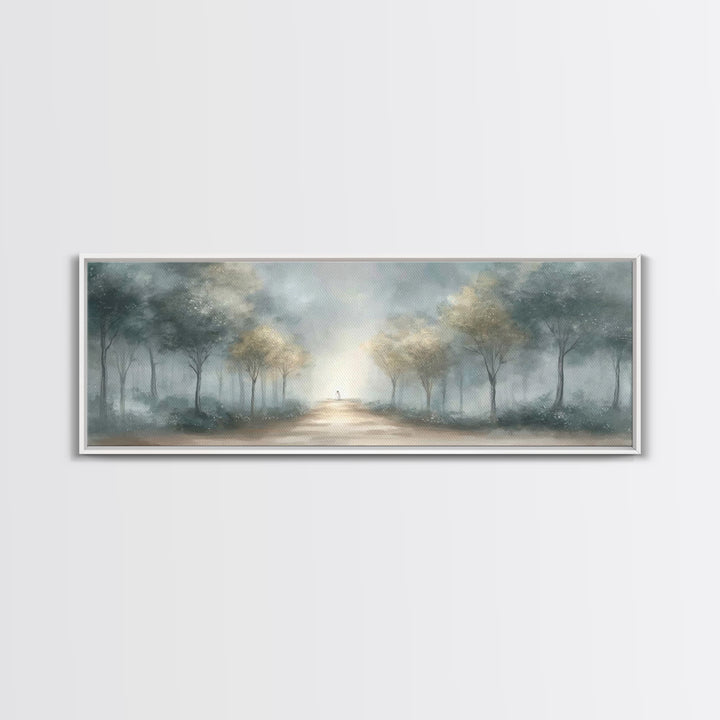 Light Of The Way, Framed Canvas Print, Panoramic Art, Christian Wall Art, Christian Art Canvas, Modern Christian Art, Jesus Painting, Chris