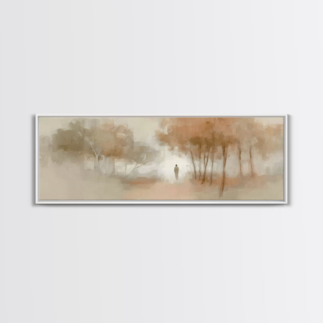 Autumn Grace Path | Framed Canvas Print | Panoramic Painting | Christian Art Canvas | Christian Art Work | Modern Christian Art | Christian
