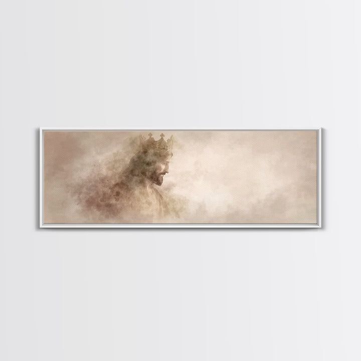 Silent Reverence, Framed Canvas Print, Christian Art Canvas, Christian Wall Art, Panoramic Wall Art, Christmas Art, Christian Gift