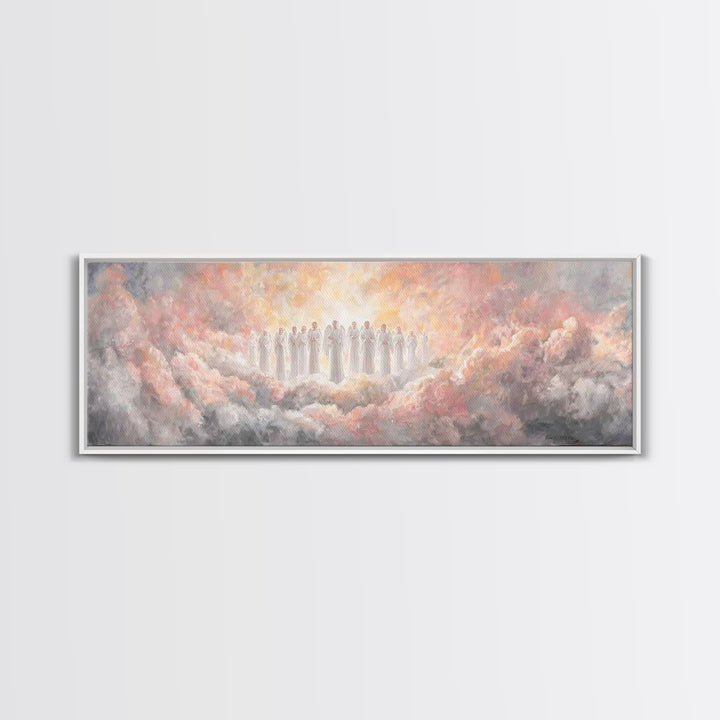 Cloudborne Angels | Framed Canvas Print | Christian Art Work | Panoramic Art | Christian Canvas Art | Christmas Wall Art | Christian Gift