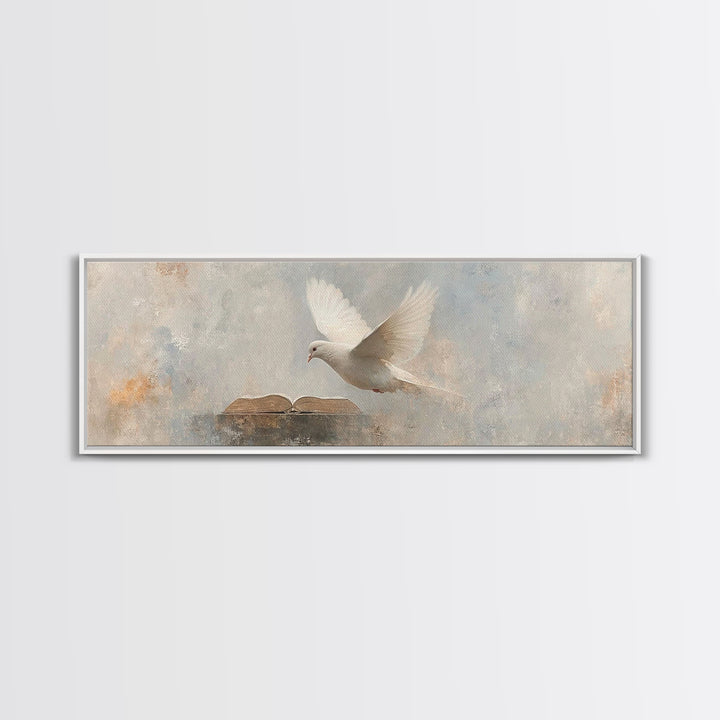 Word And Spirit – Framed Canvas Print – Panoramic Print – Christian Wall Art – Christian Art Painting – Minimalist Christian Art – Christia