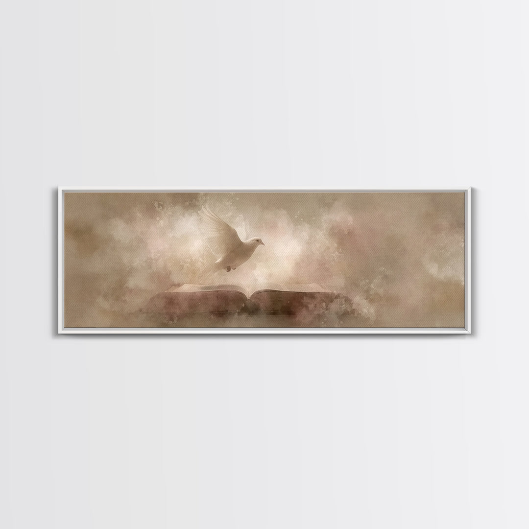 Breath Of Heaven – Framed Canvas Print – Panoramic Frame – Christian Wall Art – Subtle Christian Art – Christian Art Canvas – Christian Chr