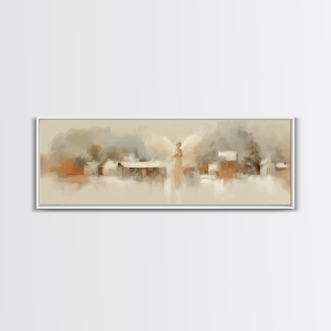 Innocent Prayer | Framed Canvas Print | Christian Wall Art | Panoramic Print | Christian Art Canvas | Christmas Wall Art | Christian Gift I