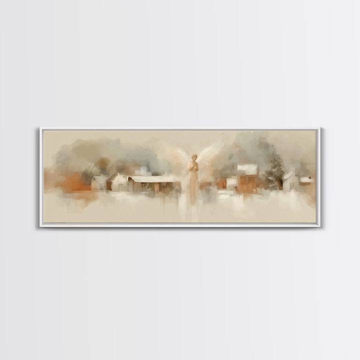 Innocent Prayer | Framed Canvas Print | Christian Wall Art | Panoramic Print | Christian Art Canvas | Christmas Wall Art | Christian Gift I