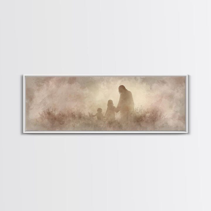 Silent Glory | Framed Canvas Print | Christian Wall Art | Christian Art Canvas | Christmas Art | Panoramic Frame | Christian Christmas Art