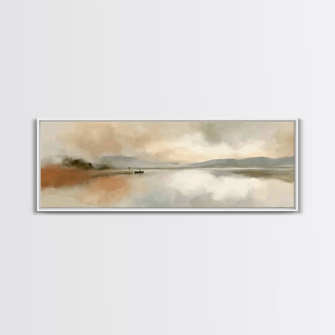 Radiant Horizon Peace | Framed Canvas Print | Christian Wall Art | Panoramic Frame | Jesus Painting | Christian Art Canvas | Christmas Art