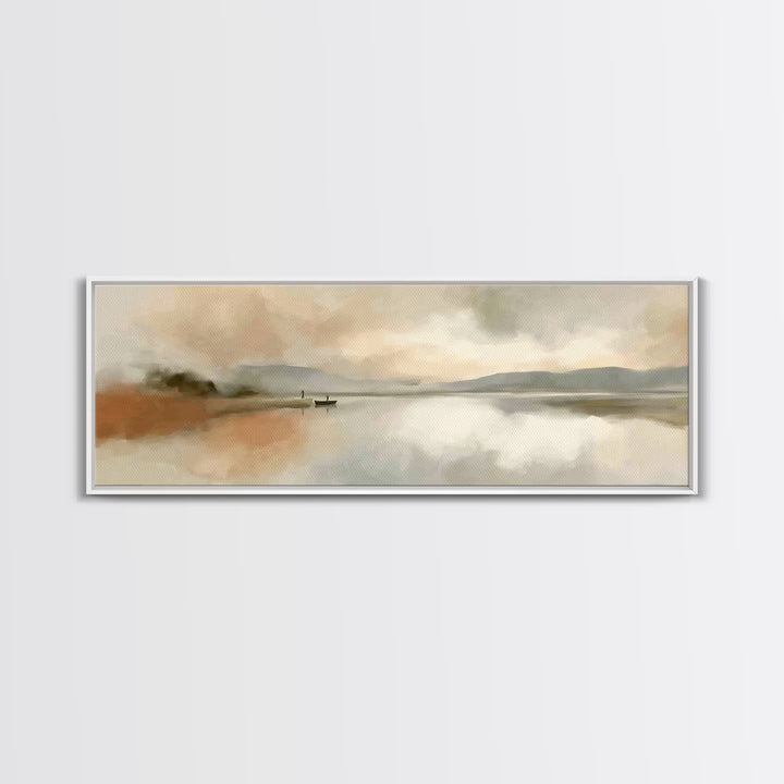 Radiant Horizon Peace | Framed Canvas Print | Christian Wall Art | Panoramic Frame | Jesus Painting | Christian Art Canvas | Christmas Art