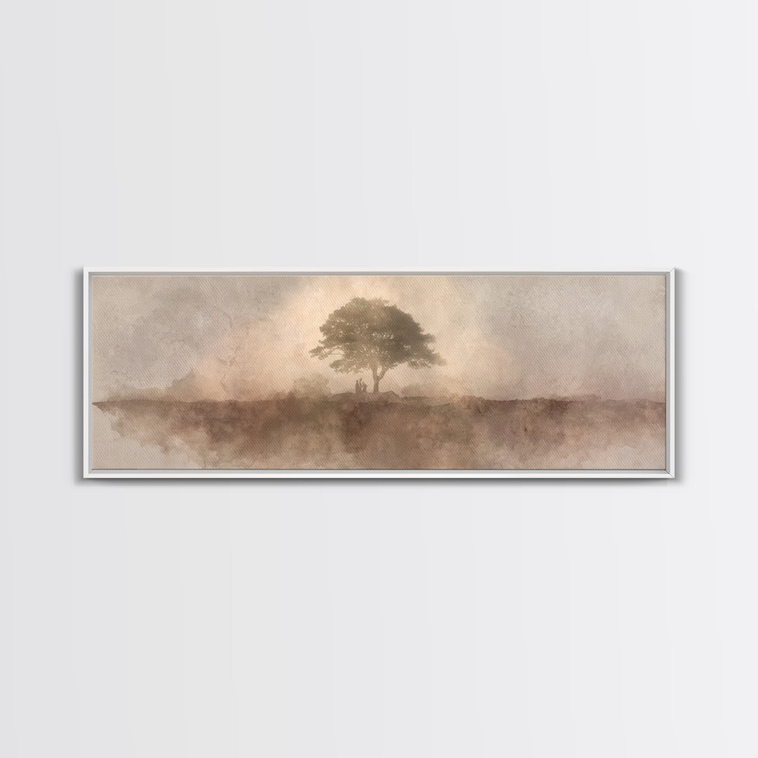 Sunrise Of Mercy, Framed Canvas Print, Panoramic Painting, Christian Art Canvas, Christian Wall Art, Christian Painting, Christmas Art