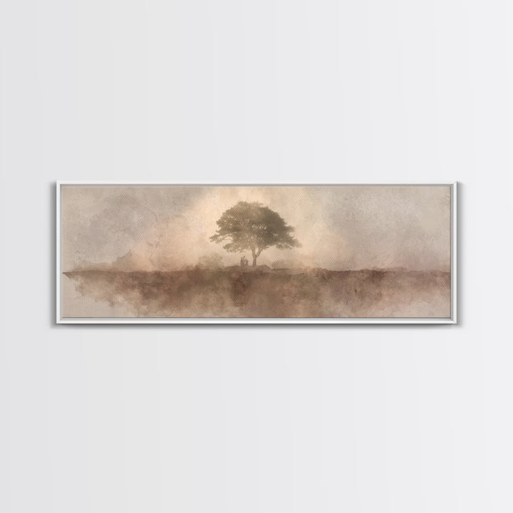Sunrise Of Mercy, Framed Canvas Print, Panoramic Painting, Christian Art Canvas, Christian Wall Art, Christian Painting, Christmas Art