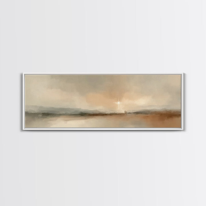 Star Of Promise | Framed Canvas Print | Christian Christmas Art | Christian Wall Art | Panoramic Print | Christmas Canvas Wall Art | Christ