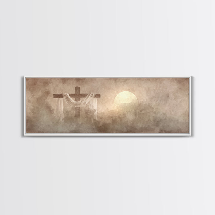 Gentle Morning Light | Framed Canvas Print | Panoramic Painting | Christian Art Canvas | Christian Wall Art | Christian Art | Christian Gif